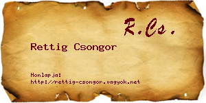 Rettig Csongor névjegykártya